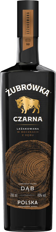 Żubrówka 700 ml Żubrówka Czarna Leżakowana w beczce dębowej